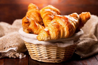 Basket croissants table cloth bag - delaunay free wallpaper for desktop