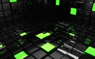 Green squares black walls flooring - a room free wallpaper for desktop