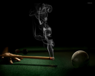 Smoke match green table ball - david begbie free wallpaper