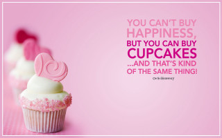 Pink background cupcake disney quote - food photography free wallpaper for desktop