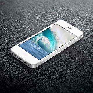 White iphone blue wave black - video art free wallpaper for tablet