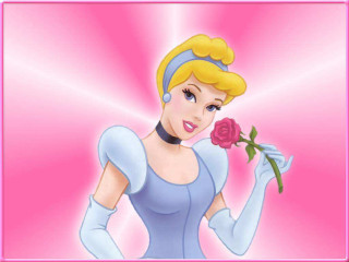 Cartoon character holding rose smiling - a rose free wallpaper