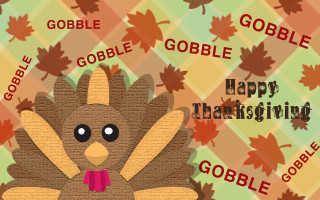 Turkey bow gobble happy thanksgiving - free holidays wallpaper