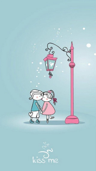 Couple kissing street light pink - bálint kiss free wallpaper for mobile