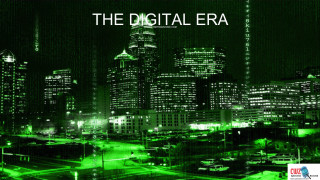 Digital era city night green - conrad marcarelli free wallpaper for desktop