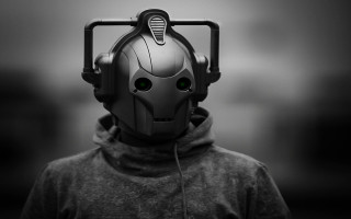 Man mask headphones microphone ear - a mask free wallpaper