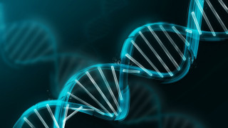 Blue white dna strand black 2 - a blue glow free wallpaper