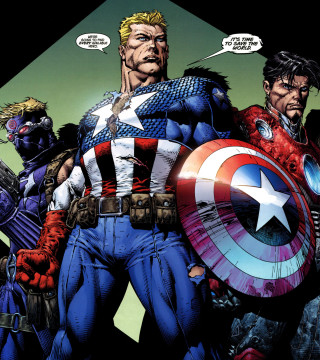 Avengers characters comic bubbles strip - a comic book panel free wallpaper