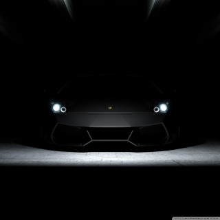 Black sports car dark room 9 - mannerism free wallpaper for tablet