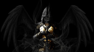 Man armor wings sword hand - a man in armor free wallpaper for desktop