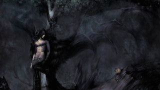 Woman demon tree man background - a demon like body free wallpaper