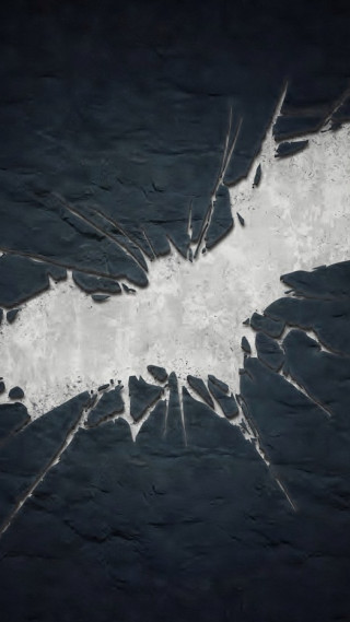 Batman symbol black background white - a cave painting free wallpaper for mobile