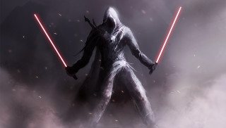 Man dark space lightsabers sword - his head and a sword free wallpaper for desktop