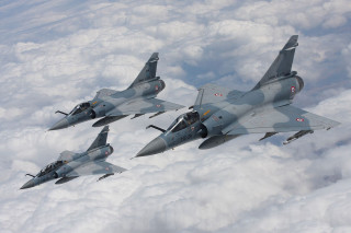 Fighter jets flying sky clouds 2 - frame free wallpaper