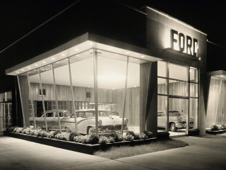 Car showroom night cars parked - dennis h. farber free wallpaper