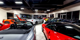 Dream maximalism garage colored cars - lot free wallpaper