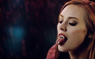 Woman tongue closed eyes transgressive - her tongue free wallpaper