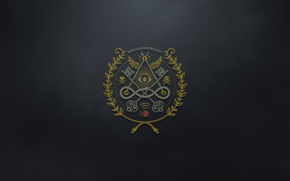 Black gold emblem triangle eye - emblem free wallpaper