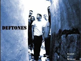 Men standing narrow alley deftones - post grunge free wallpaper