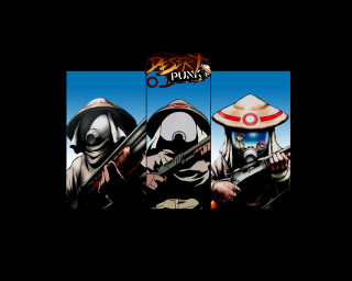 People guns hat painting artwork - a gas mask free wallpaper for desktop