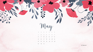 Calendar floral design may 2013 - a floral design free wallpaper for desktop
