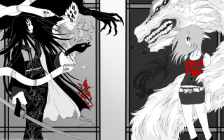 Anime couple mirror demon characters - a couple of anime characters free wallpaper