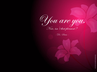 Pink flower you are you 3 - present free wallpaper for desktop