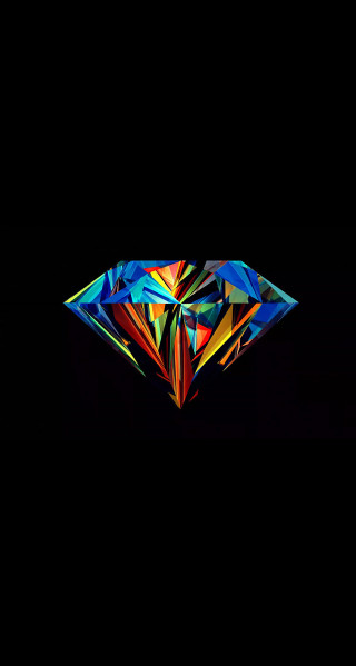 Colorful diamond black background image - diamond free wallpaper for mobile