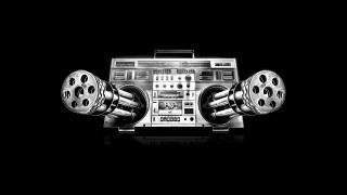 Boombox four speakers dark background - the dark background free wallpaper for desktop