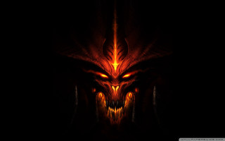 Demonic face glowing eyes gothic - a black wall free wallpaper