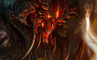 Demonic dragon glowing eyes glowing - chris rahn free wallpaper