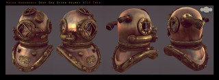 Diving helmets metal brass paint - helmet free wallpaper