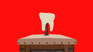Tooth chimney red background red - a red wall behind free wallpaper