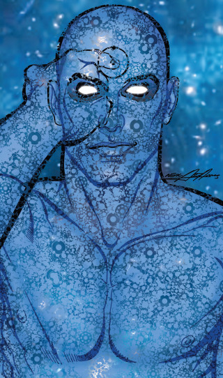 Man blue face background stars - a blue face free wallpaper for mobile