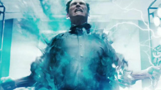 Man suit lightning effect hands - his body free wallpaper