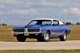Blue white muscle car runway - 1 9 7 0 s free wallpaper