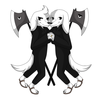 Two white cats black suits - free halloween wallpaper for tablet