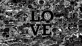 Faces love drawing black white - drawing free wallpaper