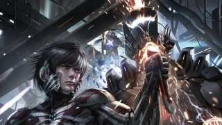 Futuristic man gun robot lightning - lightening free wallpaper for desktop