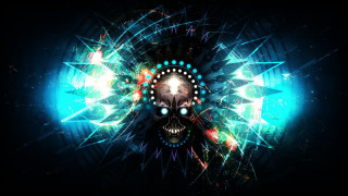 Skull glowing eyes colorful black - eye free wallpaper for desktop