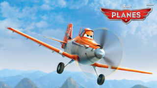 Cartoon plane flying air logo - free bird wallpaper