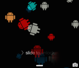 Black background colored objects slide - a text free wallpaper