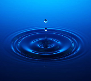 Blue water droplet blue background - water free wallpaper for tablet