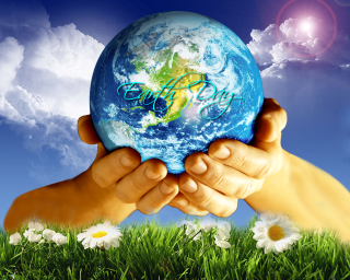Person holding small globe earth - the earth free wallpaper