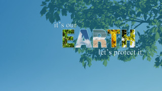 Tree earth letters sky background - nature free wallpaper