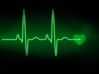 Heartbeat green glow black background - a green glow free wallpaper
