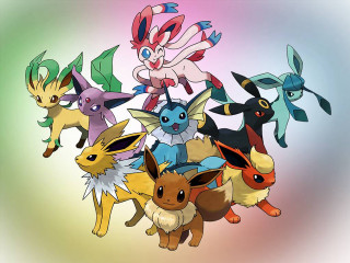 Pokemon group circle rainbow blurry - a circle together free wallpaper for desktop