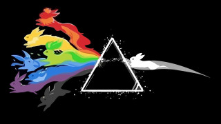 Dark background rainbow triangle bird - david gilmour blythe free wallpaper for desktop