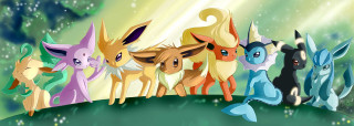 Pokemon group hill sky sun - a group of pokemons free wallpaper for desktop