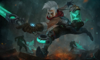 Character sword glowing light video - league of legends concept art free wallpaper